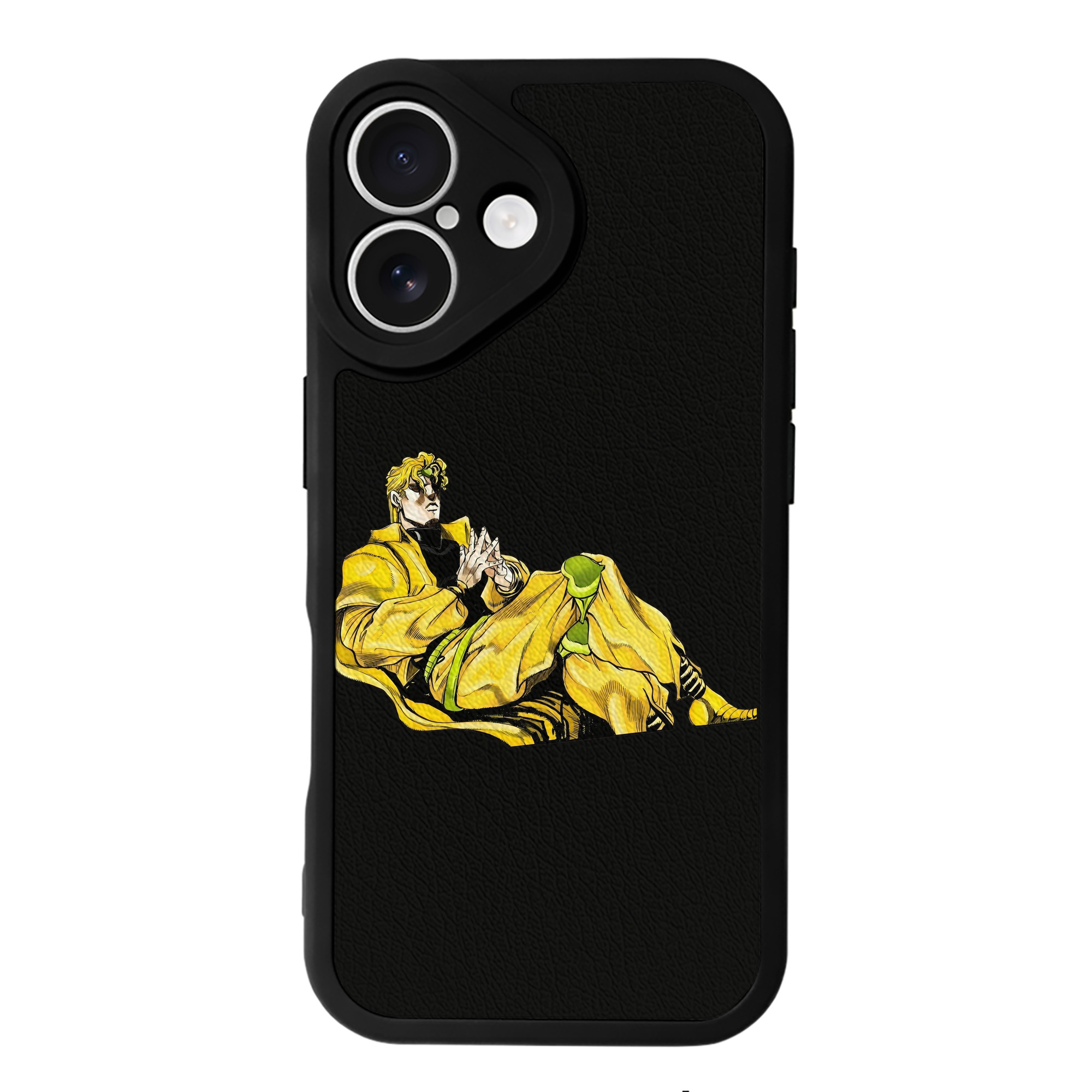 （画像用） ジョジョの奇妙な冒険 ディオ?ブランドー JoJo's Bizarre Adventure Dio Brando 【iPhone 16シリーズ対応】シリコンスマホケース（レザー調） 材質：シリコン